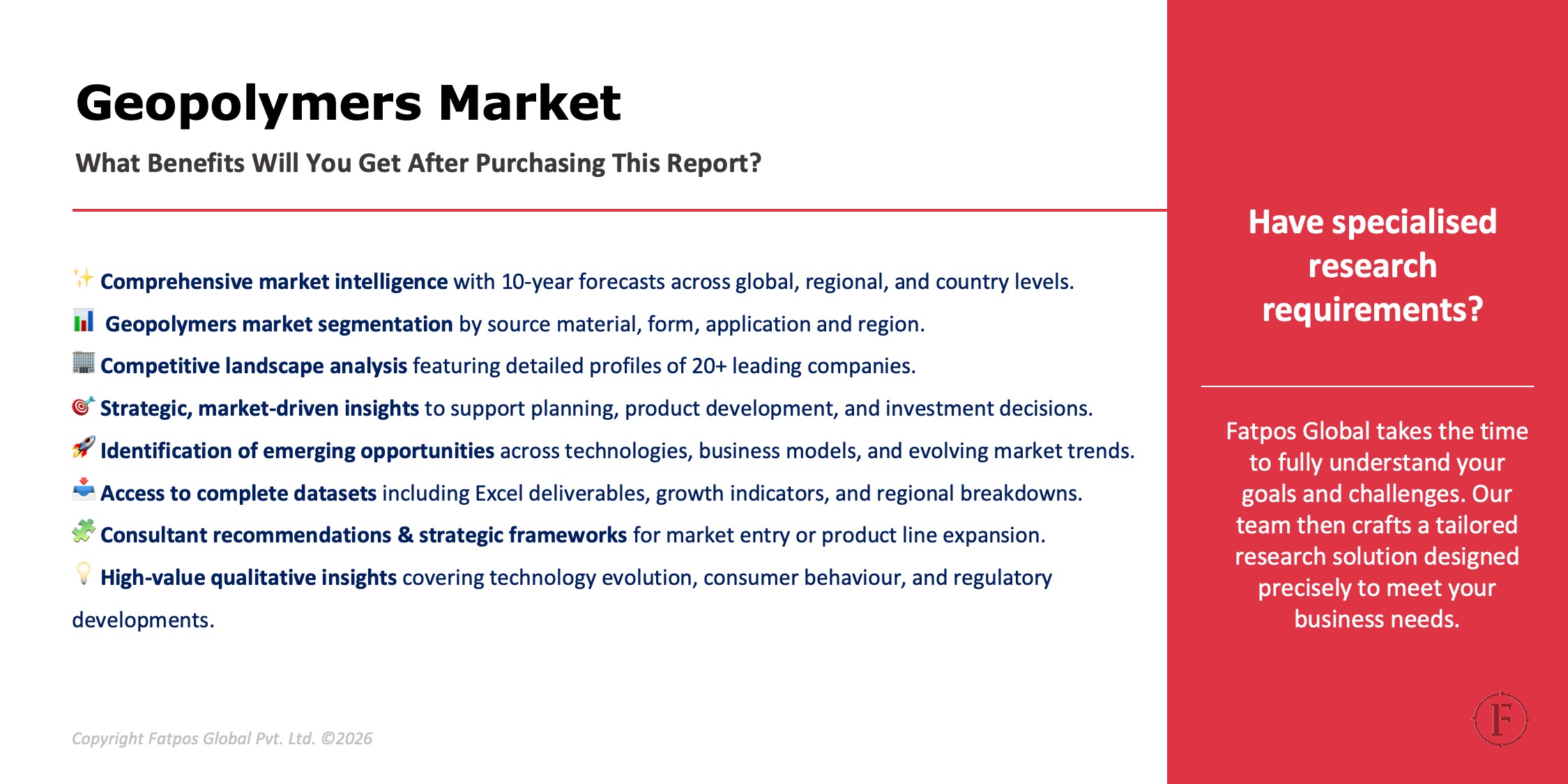 Geopolymers Market Analysis